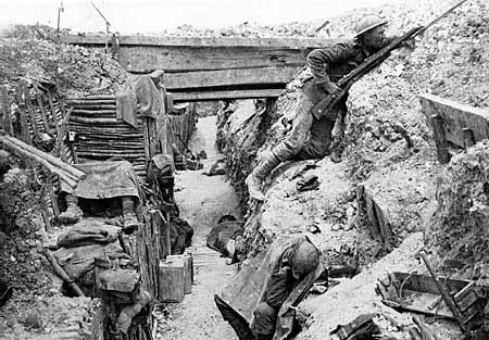 De Eerste Wereldoorlog: een loopgraaf